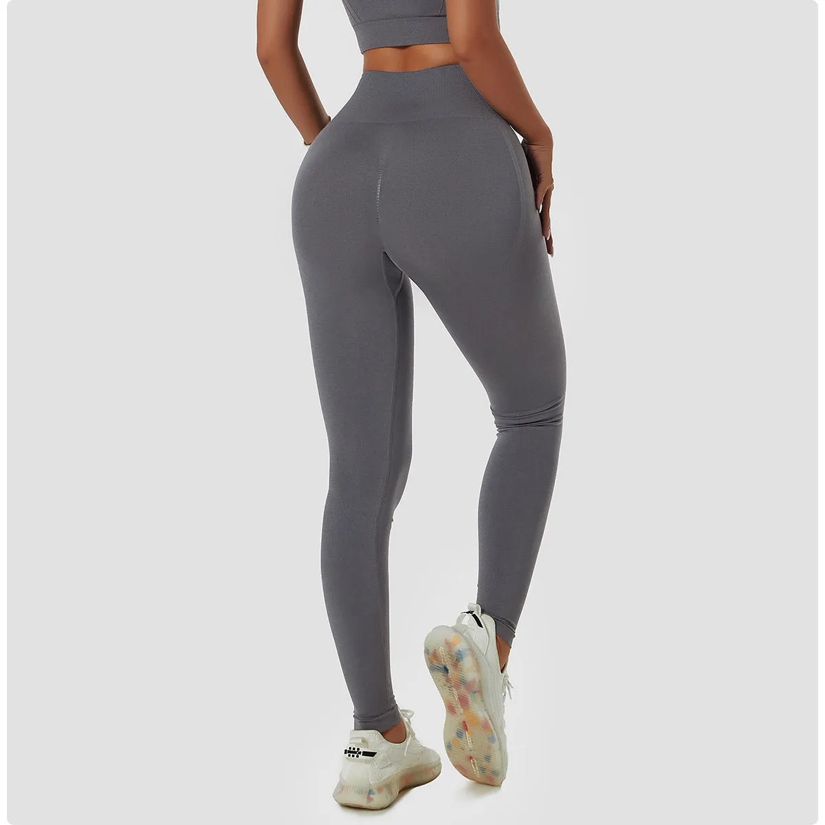 Seamless Breathable Scrunch Butt Tummy Control Leggings