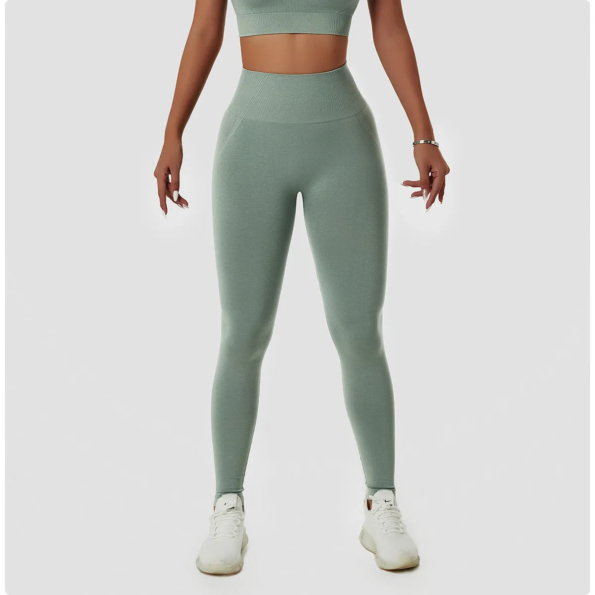 Seamless Breathable Scrunch Butt Tummy Control Leggings