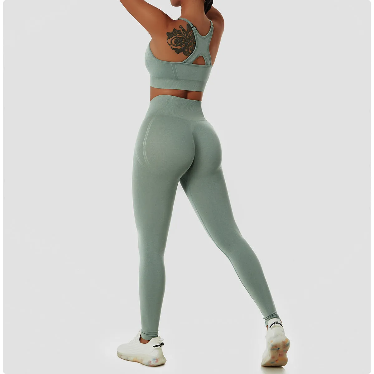 Seamless Breathable Scrunch Butt Tummy Control Leggings