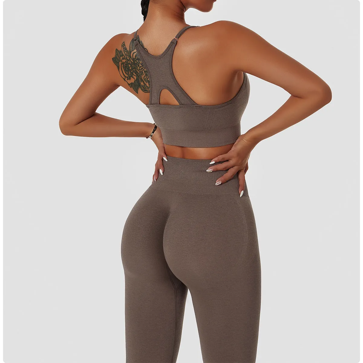 Seamless Breathable Scrunch Butt Tummy Control Leggings