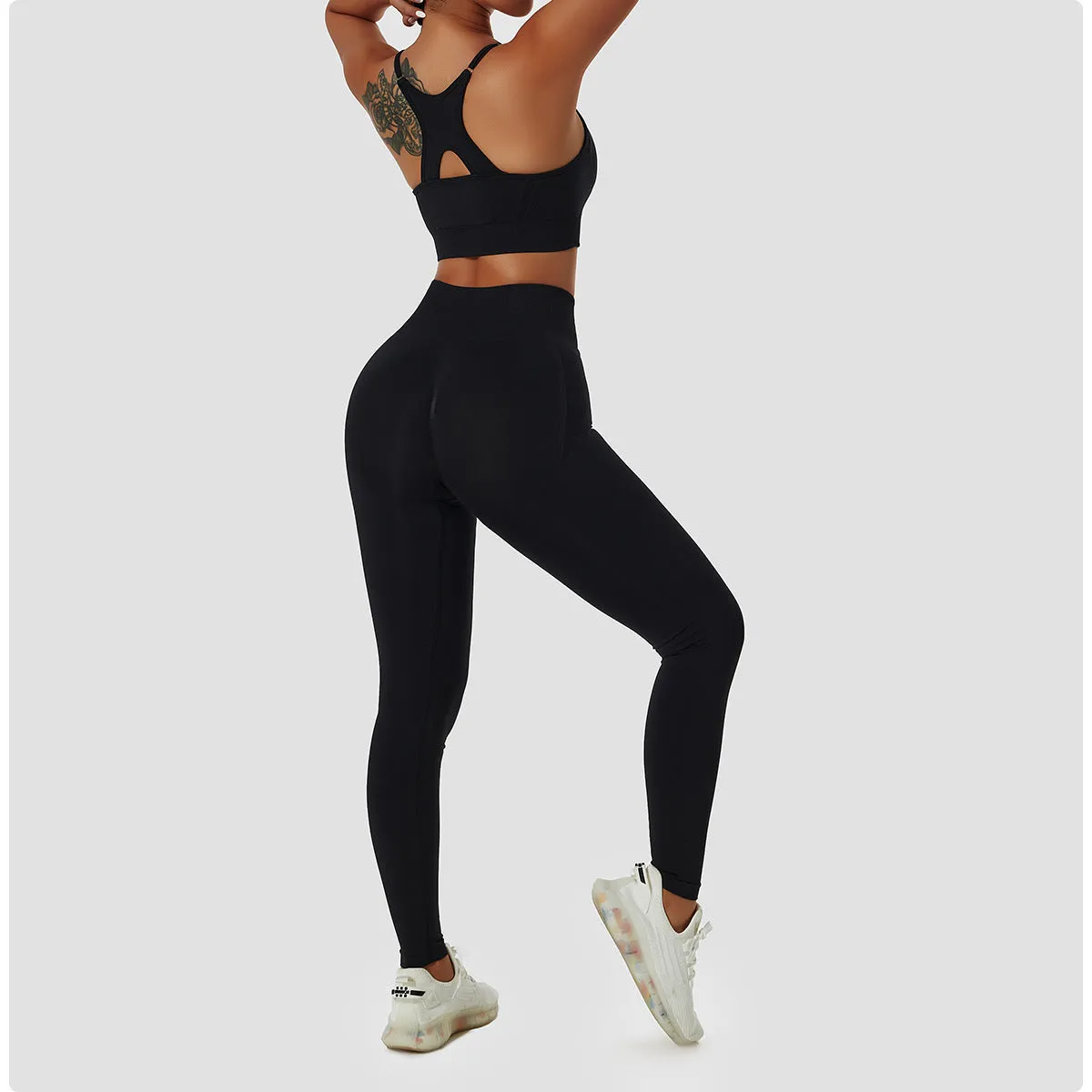 Seamless Breathable Scrunch Butt Tummy Control Leggings