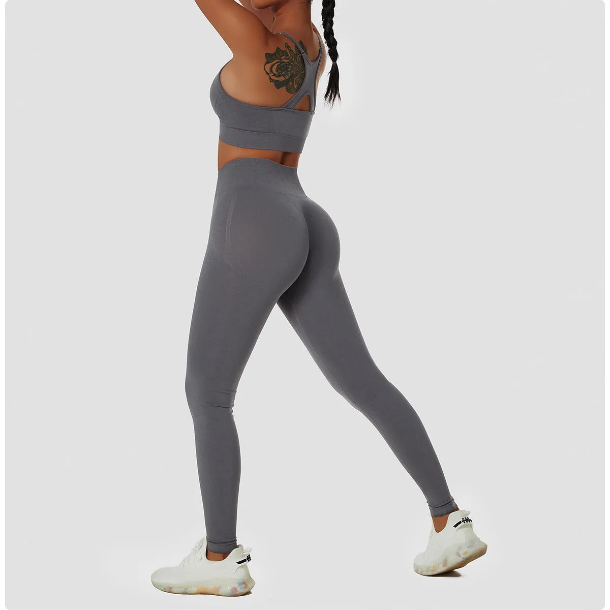 Seamless Breathable Scrunch Butt Tummy Control Leggings