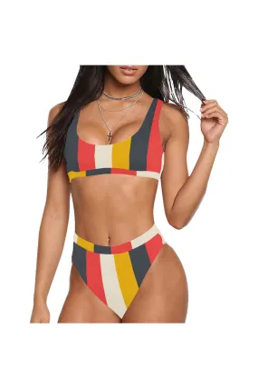 Southwest Warm Sport Top & High-Waist Bikini Swimsuit