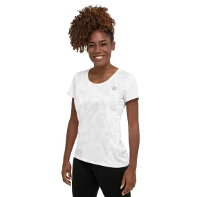 TOV Damen Sport T-Shirt FLORAL (Weiß)