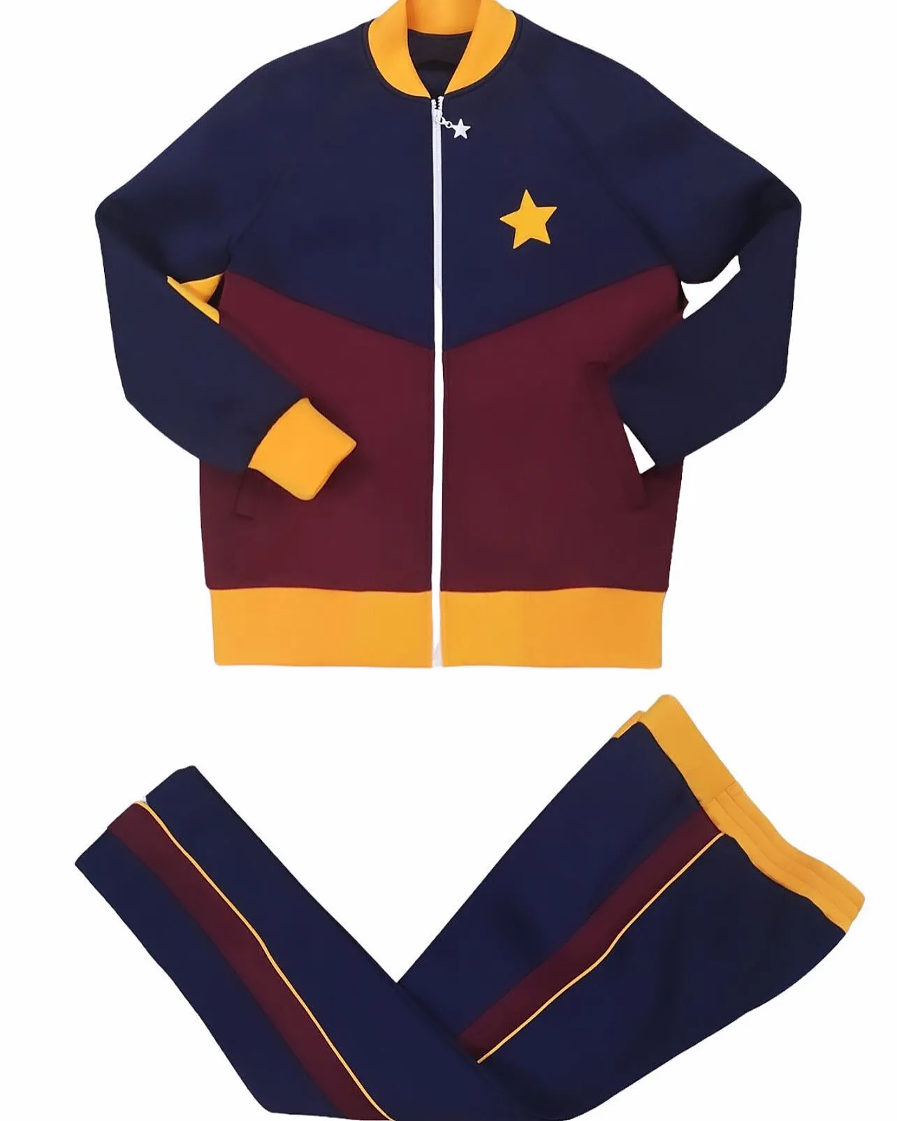 Tri-Color -  Burgundy/Navy/Yellow