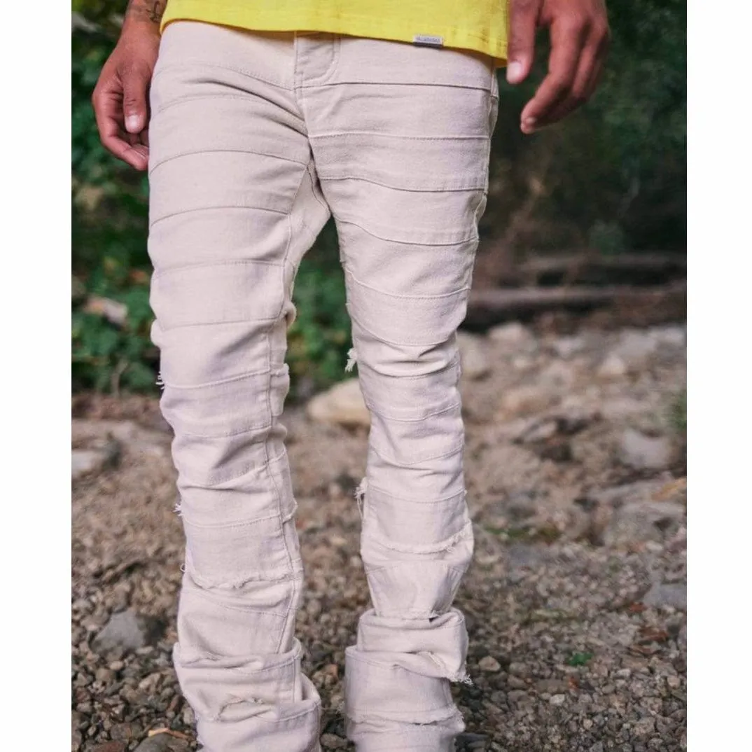 Valabasas Stacked Phoenix Jeans (Cream) VLBS2187 NTWRK