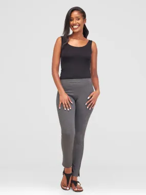 Vivo Faraji Side Slit Leisure Pants - Grey