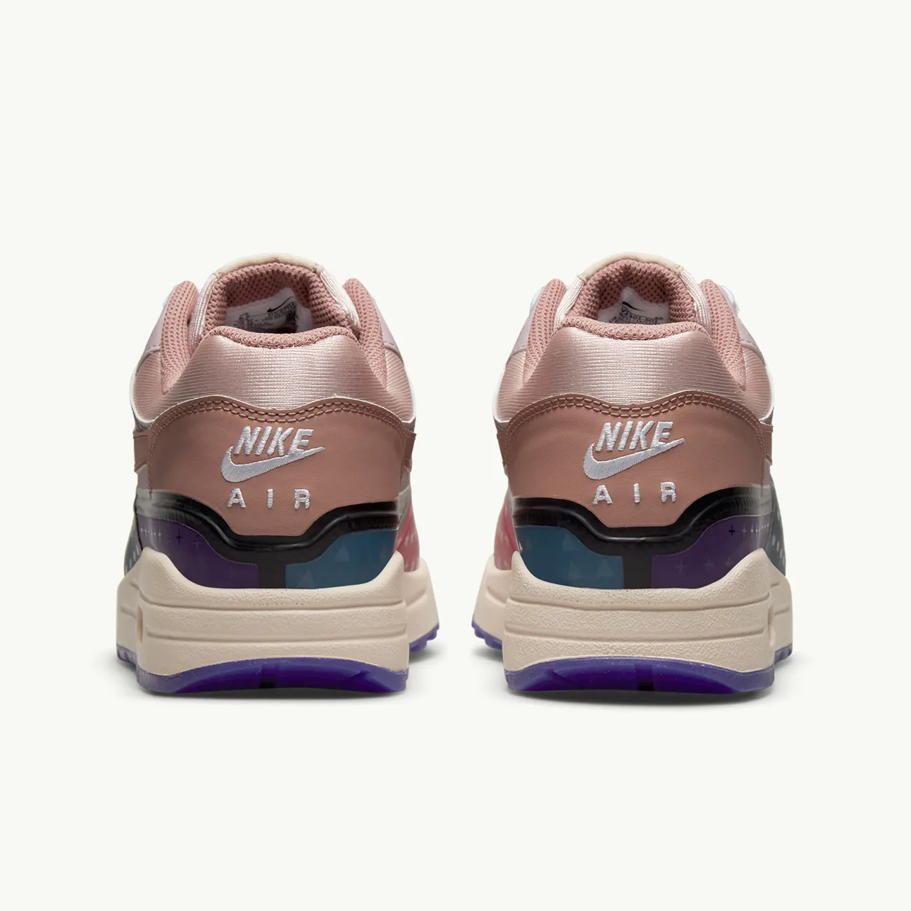 WOMENS AIR MAX 1 PRM PLUM FOG FOSSIL ROSE PINK OXFORD